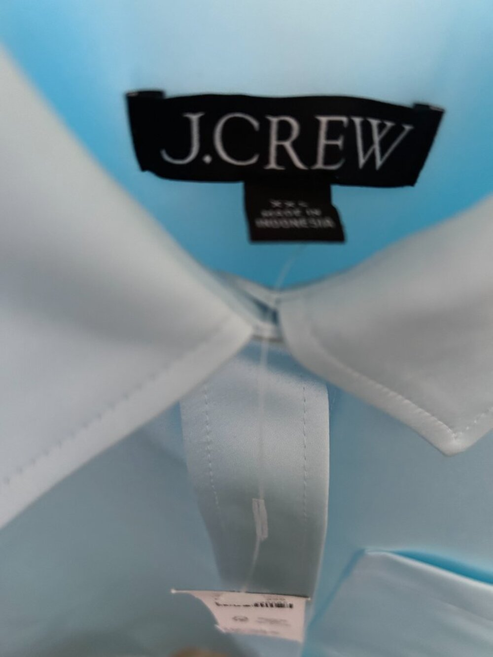 J.Crew Satin Pale Blue Shirt XXS NWT - Picture 3 of 5